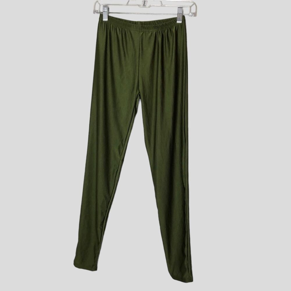 Blue Fame Disco Pants Womens Size S/M Shimmery Forest Green Lightweight NWT
